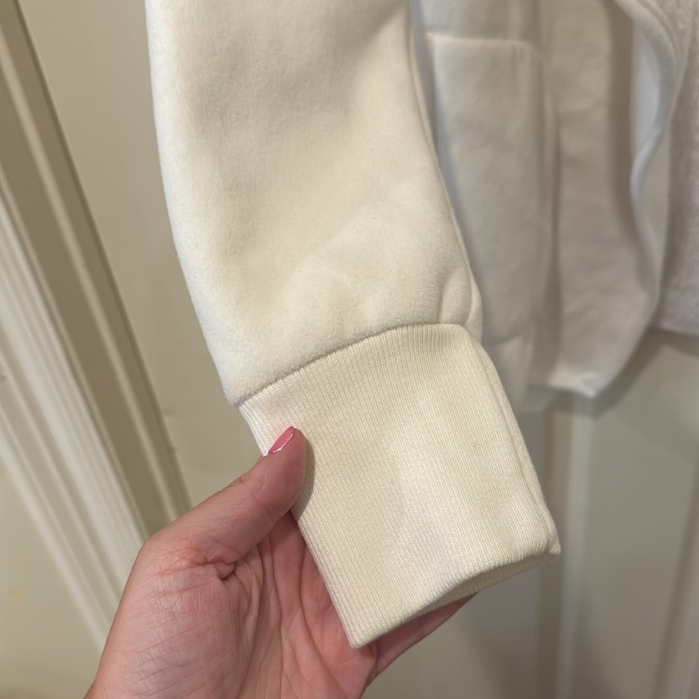 Abercrombie & Fitch NWT Soft A&F cream open face jacket, medium - Picture 6 of 9